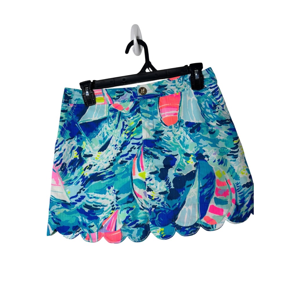 Lilly Pulitzer women's 00 Colette skirt coastal hey bay bay sailboat new vibrant
